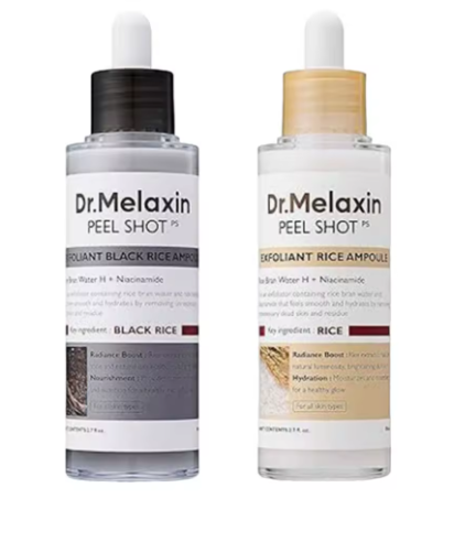 Dr.Melaxin White & Black Rice Ampoule Exfoliating Essence Long-lasting Moisturizing Serum Hydrating Oil Control Gentle Skin Care