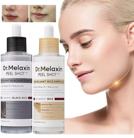 Dr.Melaxin White & Black Rice Ampoule Exfoliating Essence Long-lasting Moisturizing Serum Hydrating Oil Control Gentle Skin Care